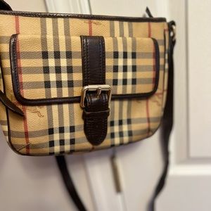 Burberry Haymarket Check Coated Canvas Crossbody Bag